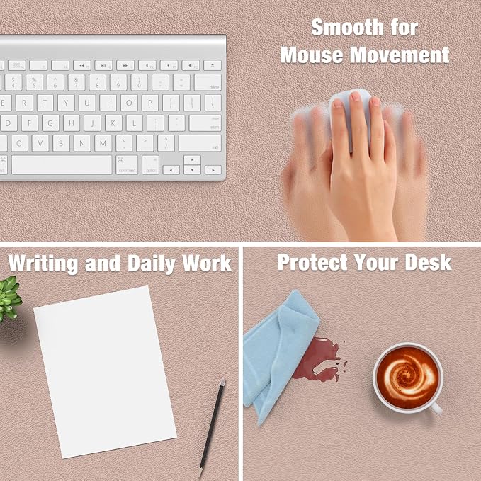 Hsurbtra Desk Pad, XXXL Extended Mouse Pad, Waterproof Desktop Blotter Protector - Image 4