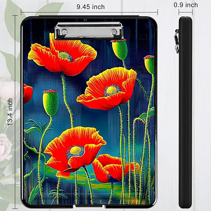 Artistic Red Flower A4 Clipboard - Image 4