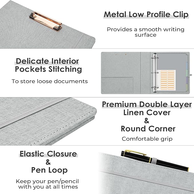 EYROZILL 3 Ring Binder 2 Inch, Binder - Image 4