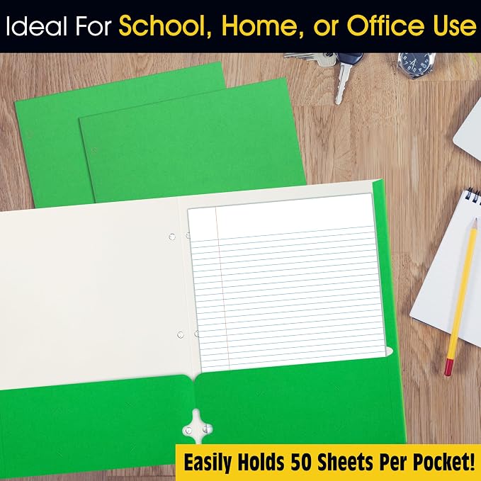 2 Pocket Portfolio Folders, 25 Pack, Trendy Cool Colors, Fits Letter Size Paper - Image 5