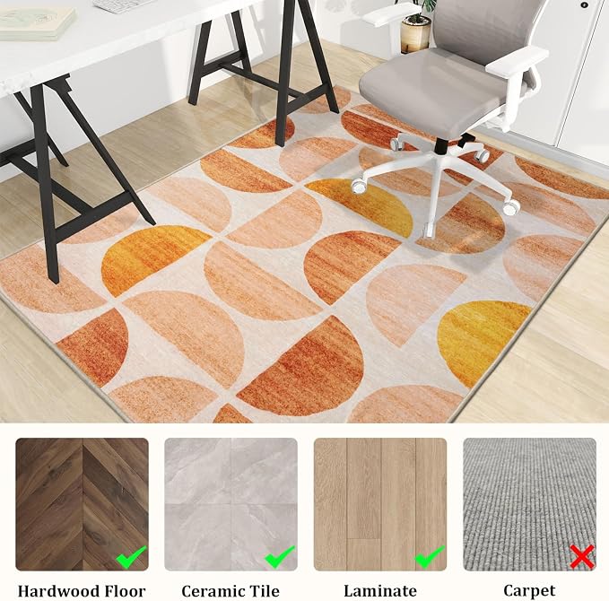 Office Chair Mat for Hardwood Floor, Machine Wash - Image 3