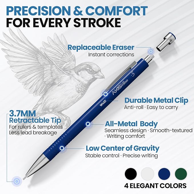 WUO 0.5mm Mechanical Pencil Set - Image 3
