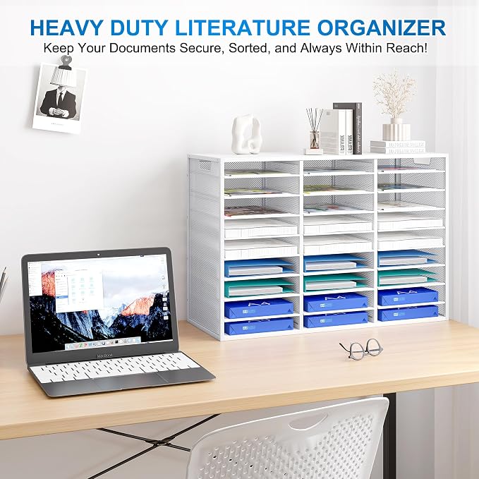 PAG-Mass Mail Sorter Adjustable Countertop Mail Holder, Heavy Duty Literature - Image 2