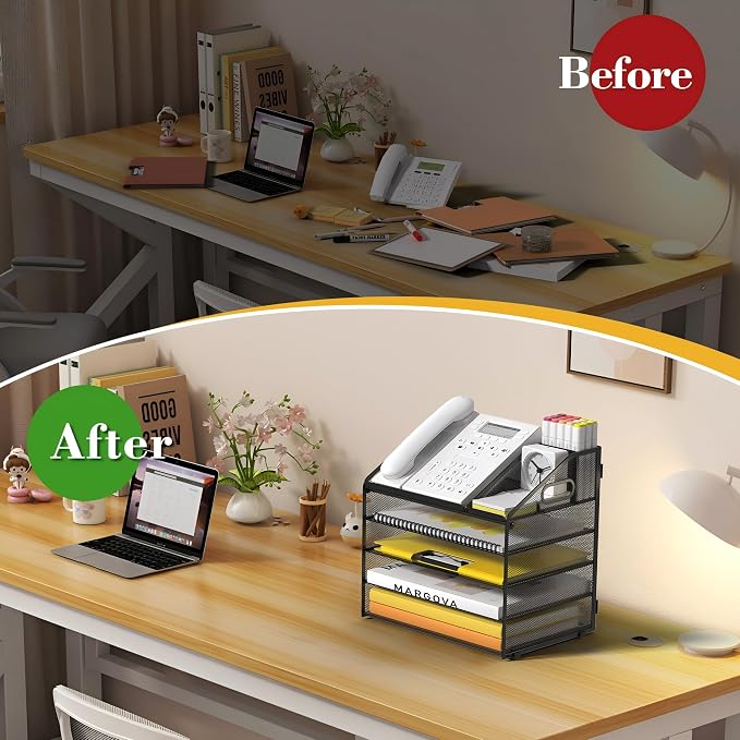 Letter Tray Paper, 5 Tier Desk Organizer - Image 3