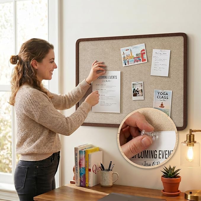 Bulletin Board Decorative Felt Foldable Vision Photo Pin Boards | 48 x 36 - Image 6