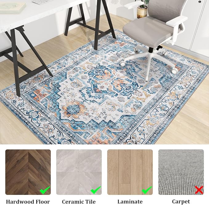 chakme Office Chair Mat for Hardwood Floor, Machine Wash - Image 3