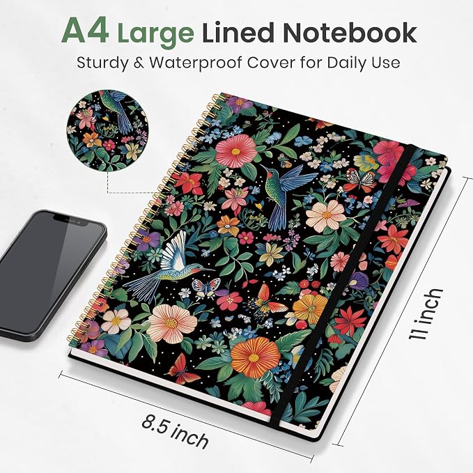 Taja Large Spiral Lined Journal - Image 5