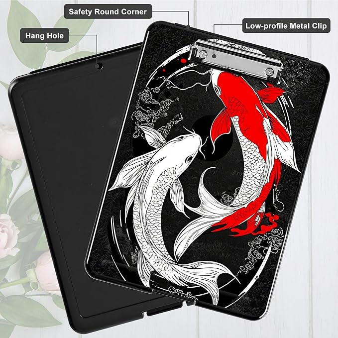 Red White Fish A4 Clipboard - Image 5