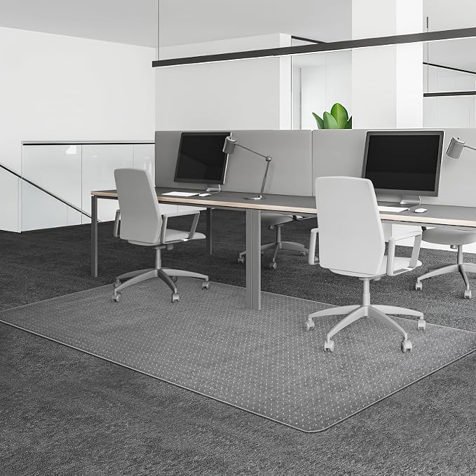 BesWin Office Chair Mat for Carpeted Floors, Easy Glide and Flat Without Curling by BesWin