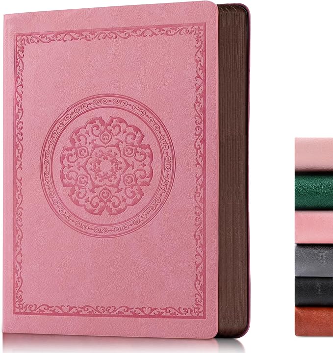 Fetinar 300 Pages Leather Blank Journal Notebook, Softcover Leather Blank by Fetinar
