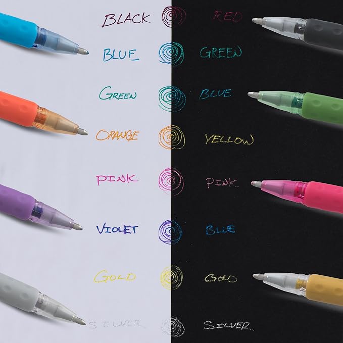 Pentel Sparkle Pop Iridescent Gel Pens, Bold Lines - Image 5