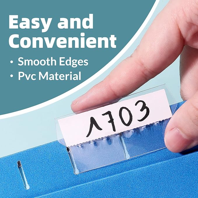 File Folder Tabs, SUNEE 50 Sets Hanging File Folder Labels Tabs and Inserts - Image 3