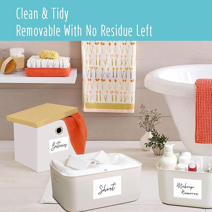 150 Large Size Removable Customizable Blank Labels, Water/Oil/Tear Resistant - Image 3