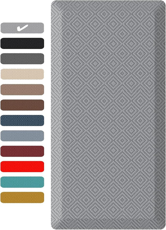 Ophanie Kitchen Mats for Floor, 3/4 Inch Thick Kitchen Rugs, Anti Fatigue Standing Cushioned Mat, Waterproof,Comfort Ergonomic Mat for Office, Home, Sink, 20'' x 48'' Brown Non-Slip Bottom-DeskLoop Office