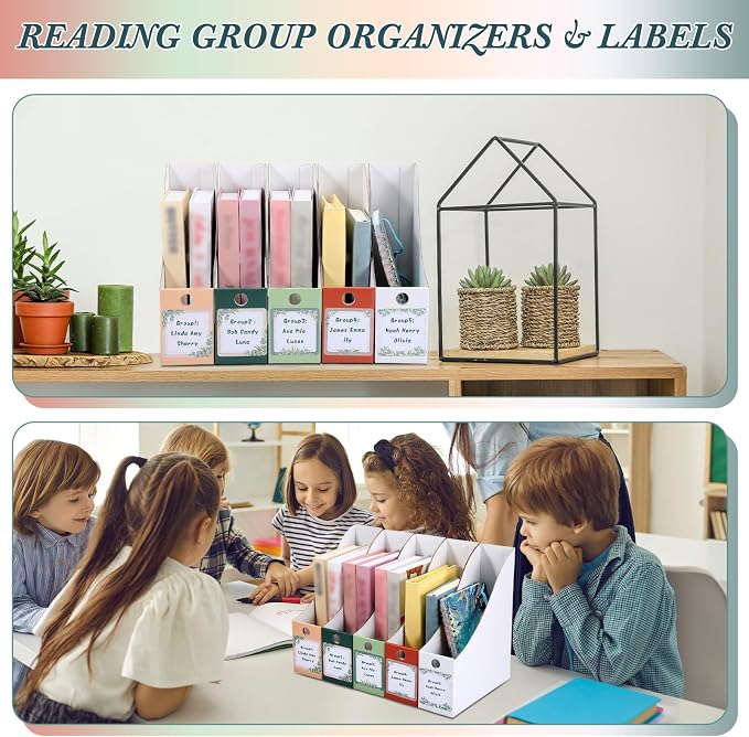 Pasimy 25 Pcs Greenery Cardboard Magazine File Holder Magazine Organizer Book - Image 6