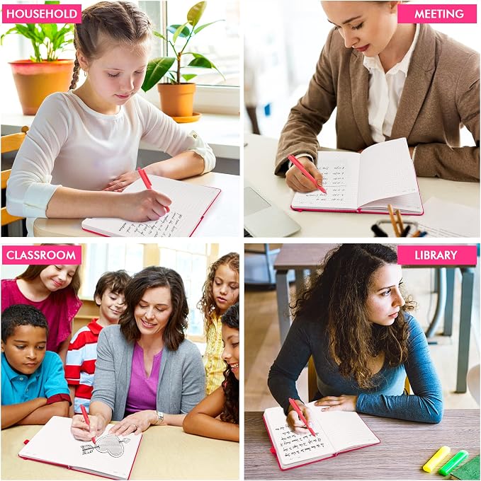 feela 5 Pack Notebooks Journals Bulk, Hardcover Notebook Classic Ruled Lined - Image 7