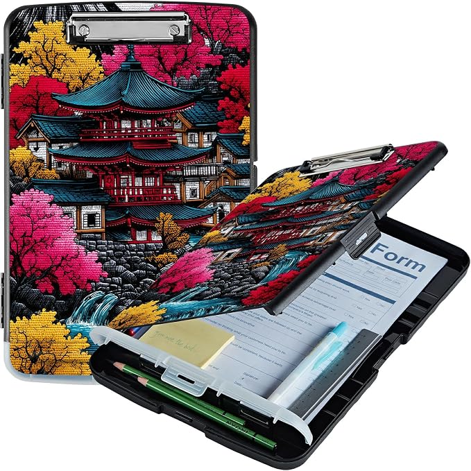 A4 Clipboard with Storage Pen Holder, Clipboards Organizer Nursing Clipboard by Unknown