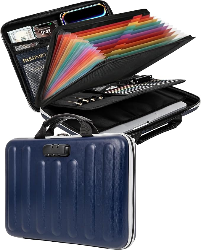 DOZAWA Fireproof Document Box, Hard Case Document Organizer by DOZAWA