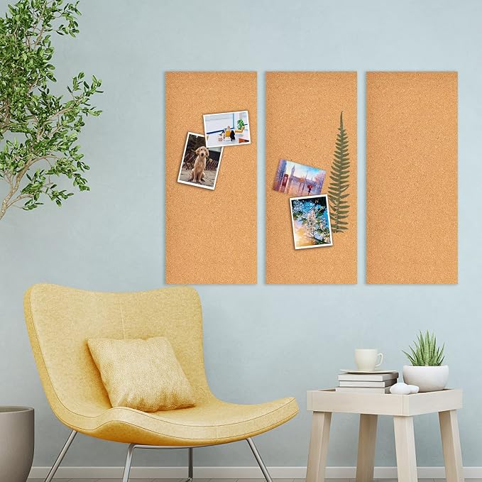 17x8 Cork Tiles, 1/4" Thick Self-Adhesive Vision Board - Image 5