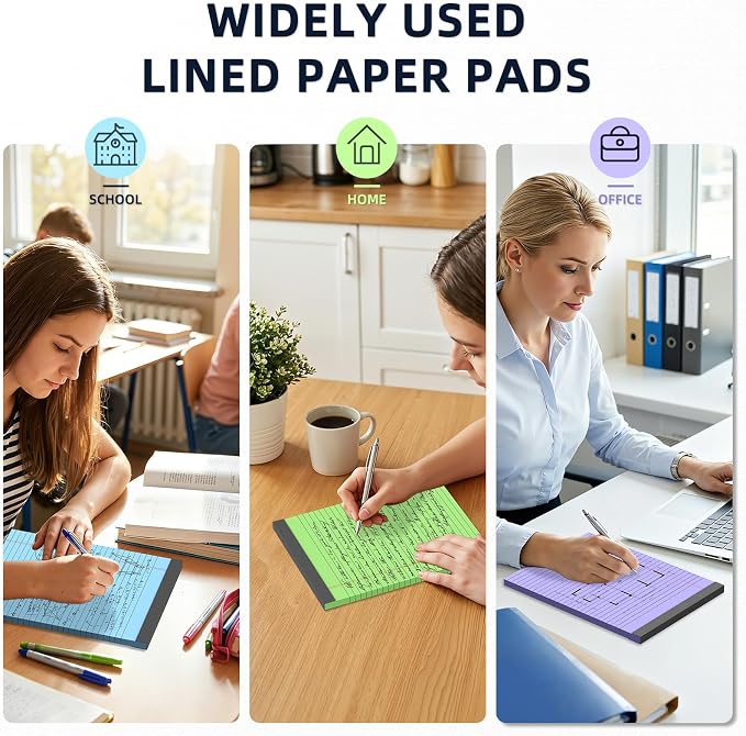 24 Pack Colored Legal Pads 8.5 x 11 Wide Ruled Note Pads 8.5 x 11 Notepads - Image 7