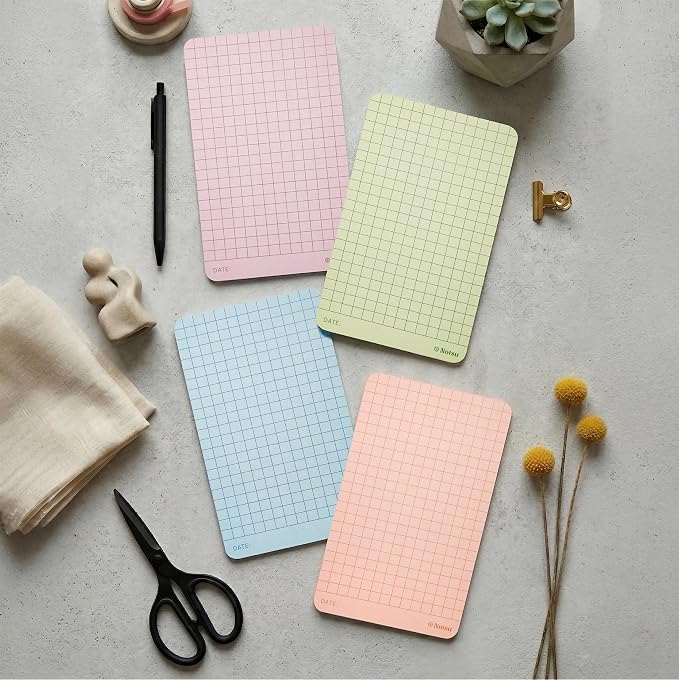 Notsu Graph Grid Colored Note Cards 3x5 inch, 40 ct | Graphing Vertical Color - Image 6