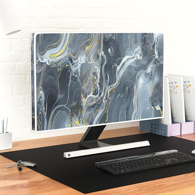 Baocicco Gray Gold Marble Waterproof 58, 60 Inch TV Dust Cover Anti-Static - Image 6