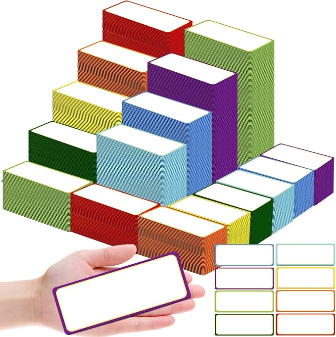 Yexiya 480 Pcs Magnetic Dry Erase Labels, Reusable Blank Strips by Yexiya