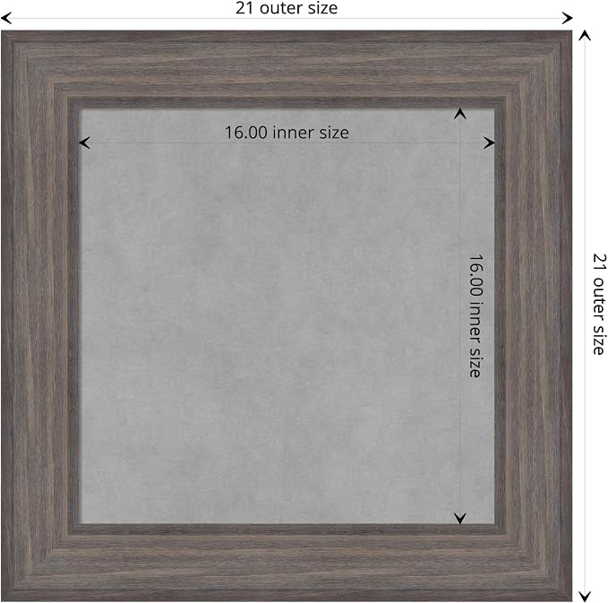 Amanti Art Grey Framed Magnetic Board 21x21 Small Vision Board - Image 4