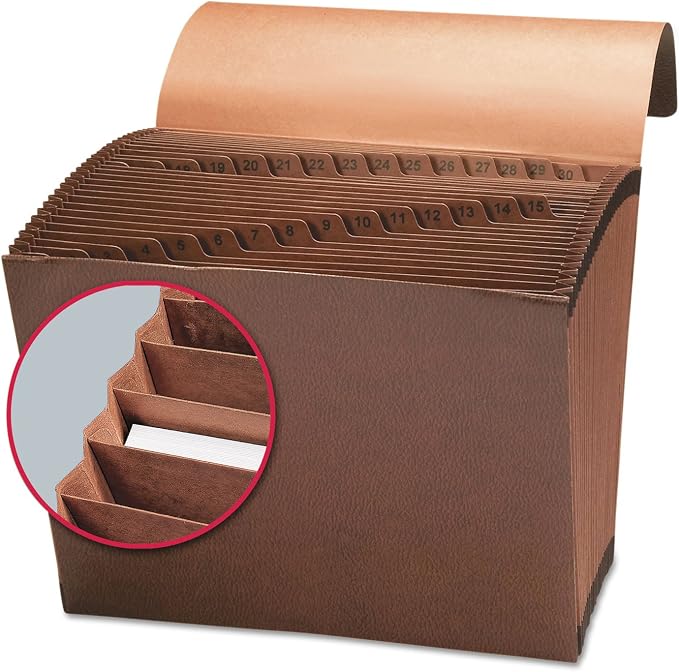 Smead TUFF Expanding File, 31 Pockets, Flap and Cord Closure, Letter Size - Image 7