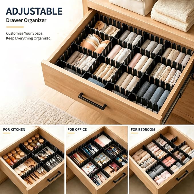 Drawer Divider Adjustable Diy Storage Organizer Separator - Image 7
