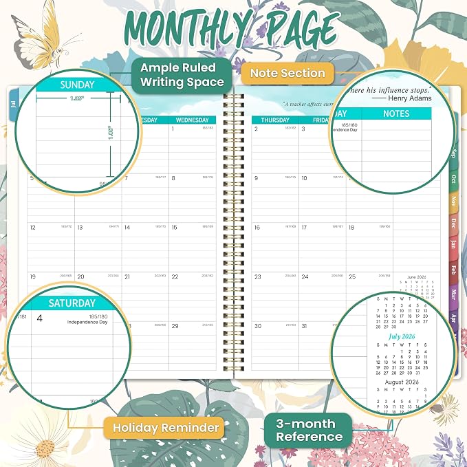 2026-2027 Teacher Planner, JUL 2026 - Image 3