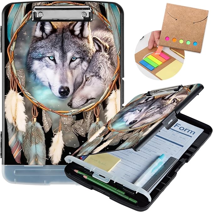 Clipboard with Storage, Heavy Duty Plastic Storage Clipboard with Low Profile - Image 2