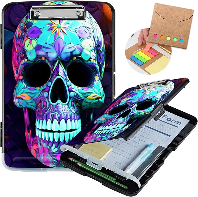 Clipboard with Storage, Heavy Duty Plastic Storage Clipboard with Low Profile by Unknown
