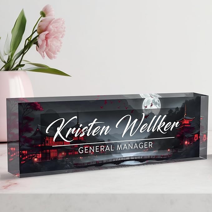 Desk Name Plate Personalized, Name Plate by AeekdookWoodenPuzzles