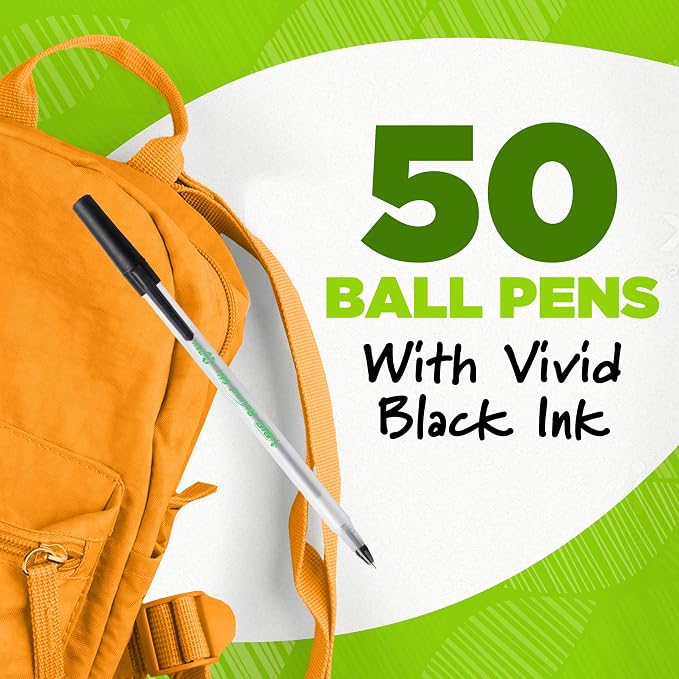 BIC Round Stic Ballpoint Pens, Medium Point 1.0mm - Image 2