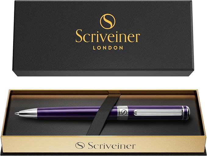 Scriveiner Aubergine Lacquer Ballpoint Pen by Scriveiner