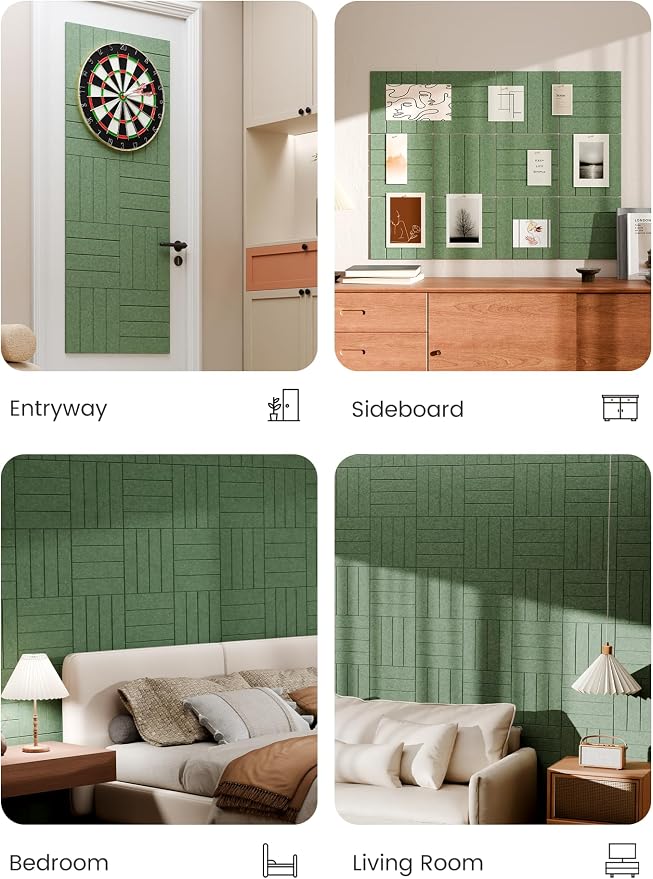 Bumusty Large Cork Board Alternative-48 x 36" Felt Bulletin Board Tiles - Image 5