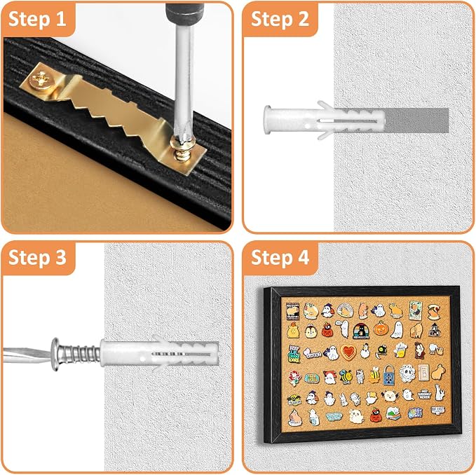 tutata Enamel Pin Display Board, Lapel Pin Holder, Wall Mounted Cork Board - Image 5