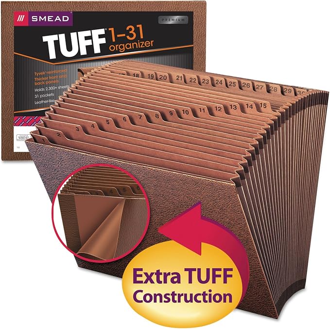 Smead TUFF Expanding File, 31 Pockets, Letter Size - Image 2