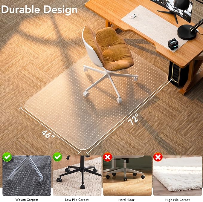 Office Chair Mat for Low Pile Carpet - Image 2