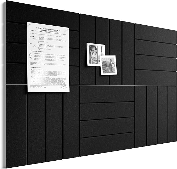 Bumusty Large Cork Board Alternative-36 x 24" Felt Bulletin Board Tiles by BUMUSTY