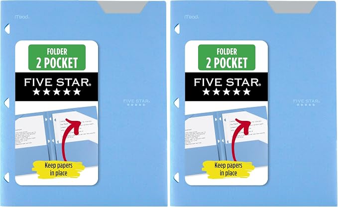 Five Star 2-Pocket Folder, Plastic Folder by FiveStar