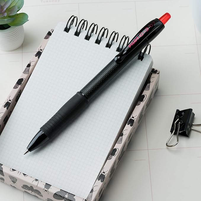 PILOT, G2 Edge Red Premium Gel Roller Pens, Sensory Writing Experience, 12ct box, Fine Point 0.7 mm-DeskLoop Office