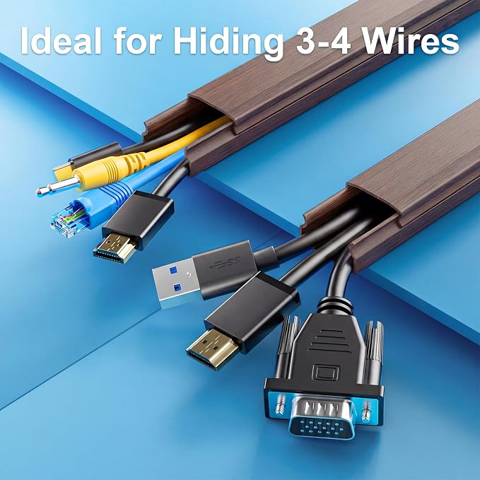 Yecaye TV Cord Hider, 42in Cord Cover, Large Cable Hider, Wire Covers - Image 4