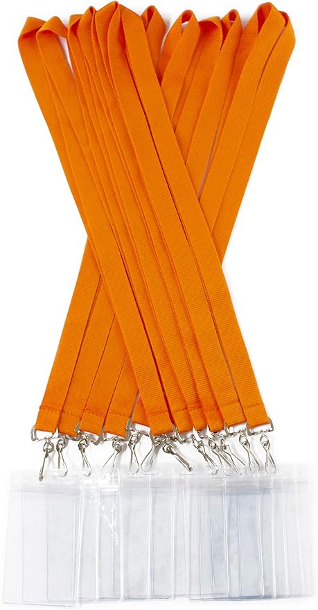 12 Pack Cruise Lanyard with Waterproof ID Card Holder, Colorful Solid Color by YOYOGO