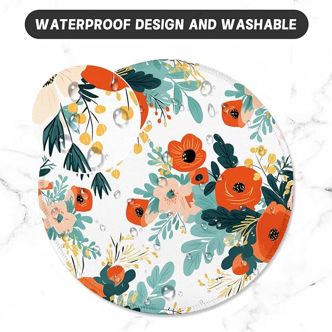 ITNRSIIET Round Mouse Pad with Stitched Edge Premium-Textured Waterproof - Image 5