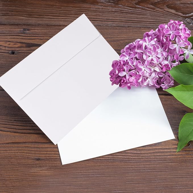 Janvale 5x7 Envelopes 50 Pack, A7 White Envelopes - Image 4