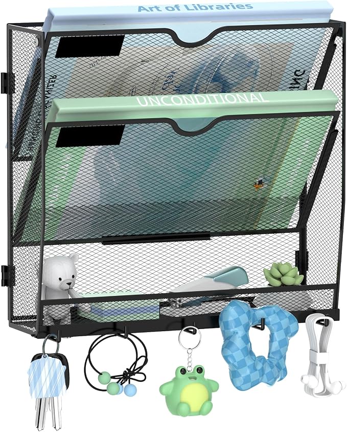 SUPEASY Wall File Organizer, 3 Tier Hanging File Organizer by SUPEASY