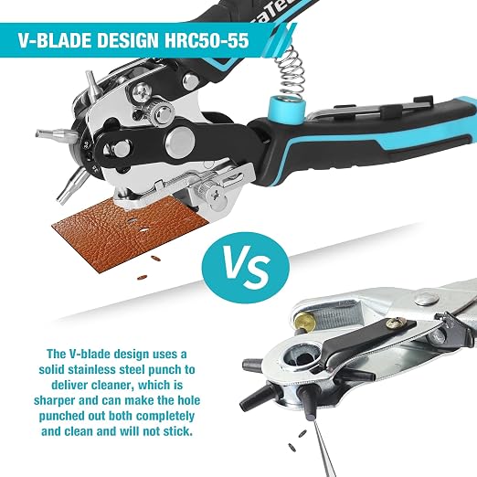 DURATECH Leather Hole Punch, Heavy Duty Belt Hole Punch Plier - Image 3