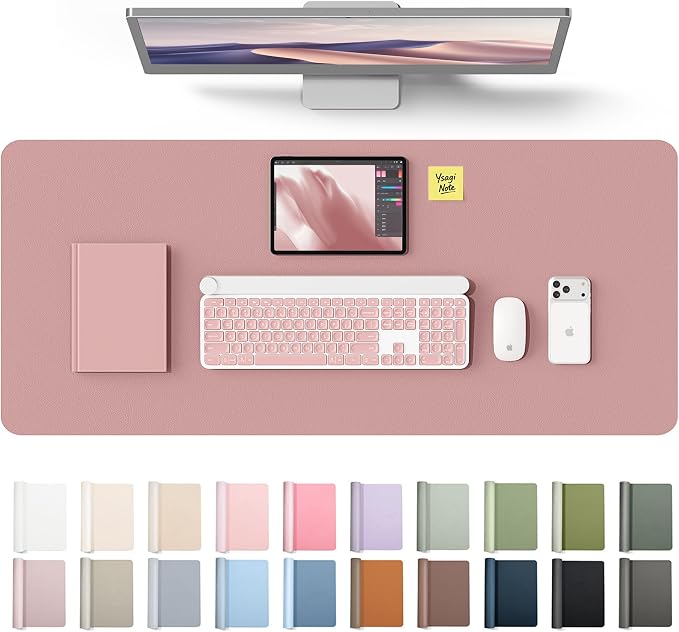YSAGi Leather Desk Protector, Office Mat, Large Mouse Mat, Non-Slip PU Leather by YSAGi